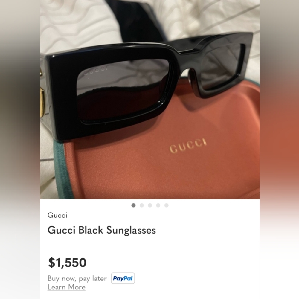 NEW Gucci Black Sunglasses with Case And Duster And Silk Pouch 🖤 - Picture 8 of 8